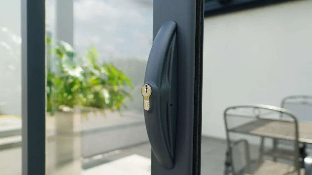 Detal zamka aluminiowego