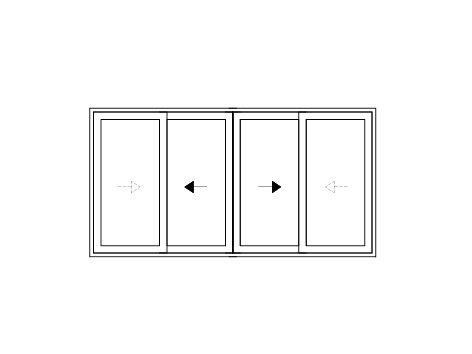 Schemat drzwi 4-częściowe