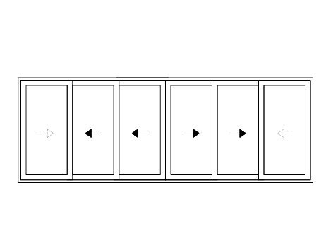 Schemat drzwi 6-częściowe