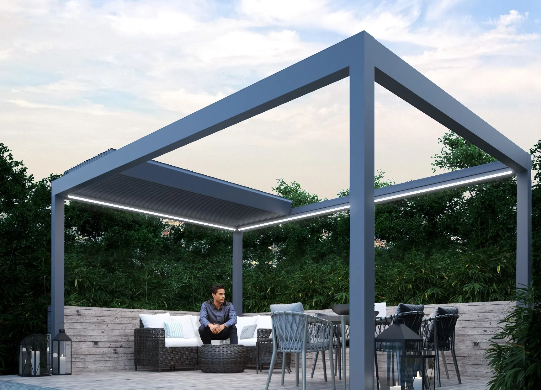 Pergola Deluxe — inteligentna pergola z lamelami aluminiowymi